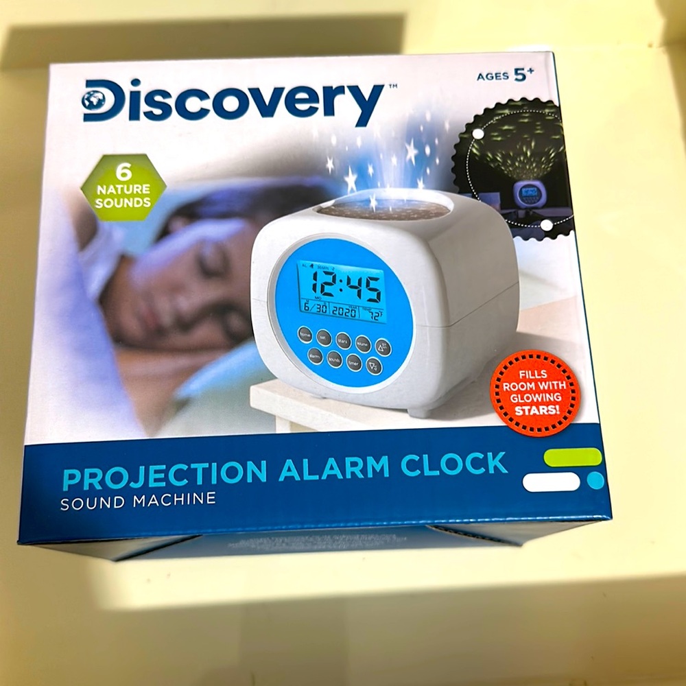 NIB Discovery Kids Sound Machine Projection Alarm Clock: Time For School!!!!